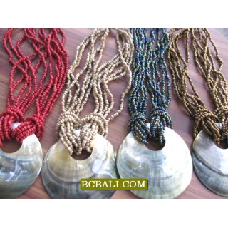 necklaces beading sequins mother of pears pendants 